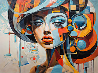 portrait of a girl with painted face