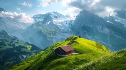 Jungfrau Region in summer Switzerland ideal for hiki(305).jpeg - obrazy, fototapety, plakaty