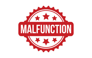 Malfunction rubber grunge stamp seal vector