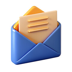 email icon 3d background illustration