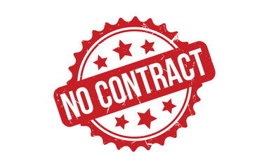 No Contract rubber grunge stamp seal vector