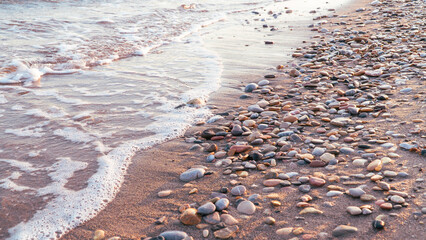 Beach background copy space for text