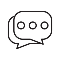Chat and Speech Bubble icon on White Background. Vector. Used in web , templates . Isolated on white background in eps 10.
