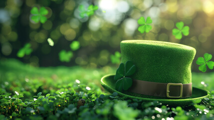 Happy St Patrick's Day Background Holiday Illustration. Green Saint Patrick.