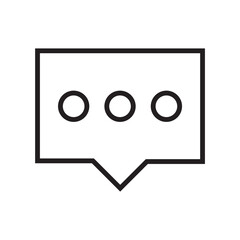 Chat Icon isolated minimal single flat linear icon for application and info-graphic. Commercial line vector for websites and mobile minimalistic flat design. Isolated on white background in eps 10.