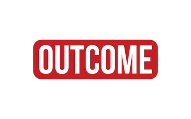 Outcome Stamp. Red Outcome Rubber grunge Stamp