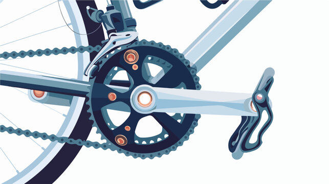 Vector illustration of modern icon bike derailleurs f
