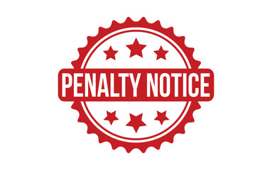 Penalty Notice Stamp. Red Penalty Notice Rubber grunge Stamp
