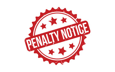 Penalty Notice Stamp. Red Penalty Notice Rubber grunge Stamp