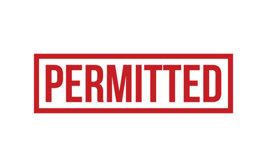 Permitted Stamp. Permitted Rubber grunge Stamp Seal