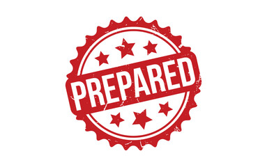 Prepared Stamp. Red Prepared Rubber grunge Stamp