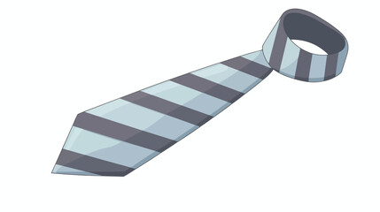 Grey fashion tie. vector illustration 2d flat cartoon