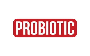 Probiotic Stamp. Red Probiotic Rubber grunge Stamp