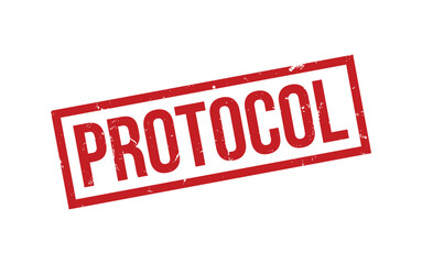 Protocol Stamp. Protocol Rubber grunge Stamp Seal