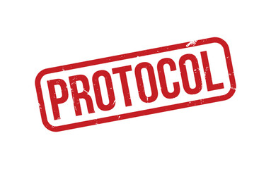 Protocol Stamp. Protocol Rubber grunge Stamp Seal