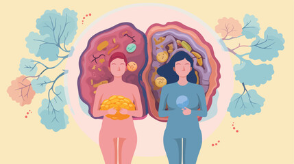 Gut brain connection and mental body digestive regu