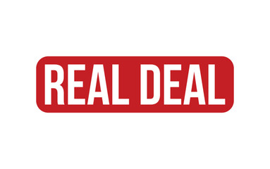 Real Deal Stamp. Red Real Deal Rubber grunge Stamp