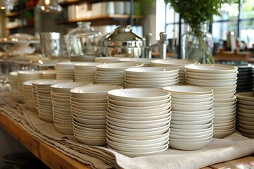 tableware set in the kitchen professional advertising photography
