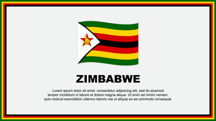 Zimbabwe Flag Abstract Background Design Template. Zimbabwe Independence Day Banner Social Media Vector Illustration. Zimbabwe Banner