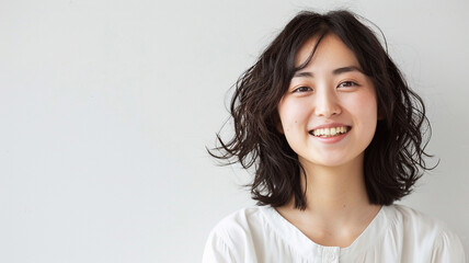 Naklejka premium 若い日本人の女性ポートレイト [Generative AI] 