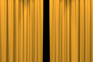 Luxury silk stage or window curtains. Interior design, waiting for show, movie end, revealing new product, premiere, marketing concept. 3D illustration - 784420517