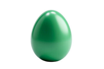 Luminescent Green Egg: A Captivating Minimalistic Art Piece. On White or PNG Transparent Background.