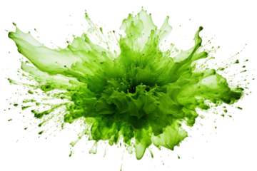 Enchanting Green Elixir Dancing in the Air. On White or PNG Transparent Background.