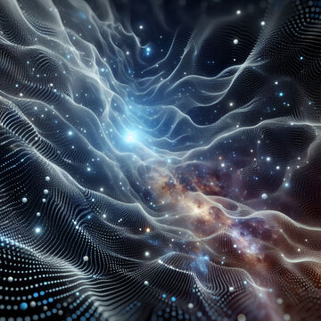 추상적인 3D, 어두운 배경, 은하수 (Abstract 3D, Dark Background, Milky Way)