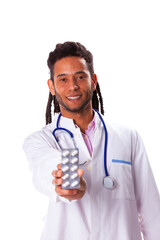 Doctor with rastafari hair