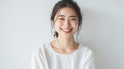 若い日本人の女性ポートレイト [Generative AI]　 - obrazy, fototapety, plakaty