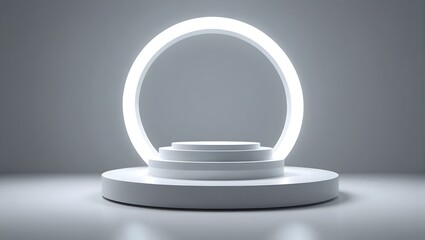Podium-background-3D-light-tech-stage-future-platform-game-abstract--Podium-3D-background-technology-room-product-circle-glow-effect-portal-stand-studio-scene-white-design-ring-modern-display-space-