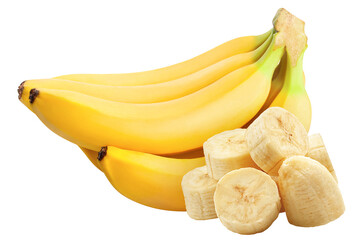 bunch of Bananas isolated on white background, full depth of field © grey
