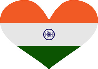 Indian flag in heart 