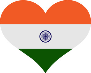Indian flag in heart 
