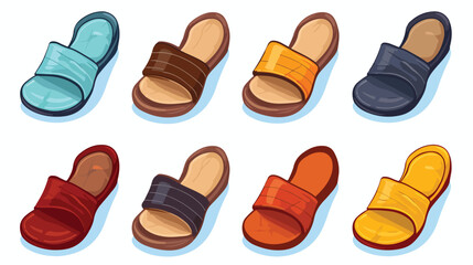 Home slippers icon isolated vector graphics 2d flat