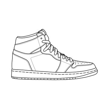 recommend clip art: The shoe illustration is outlined and isolated on a white background. Suitable for commercial purposes.	