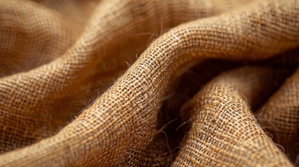   A close-up of a burlap sack of burlap