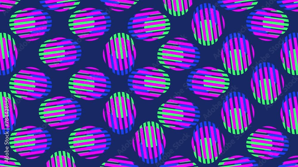 Wall mural memphis style background. abstract animation of a retro patterns with geometrical shapes and lines. 