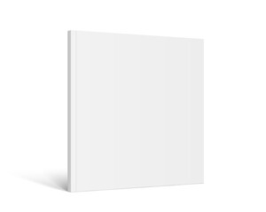 Vector realistic standing 3d magazine mockup with white blank cover.