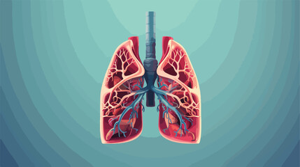 Human trachea and bronchi anatomy 3d illustration 2