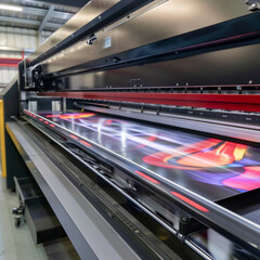 The printer is printing. business on demand concept