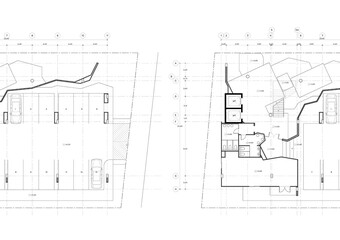 Floor plan designed building on the drawing.