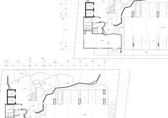Floor plan designed building on the drawing.