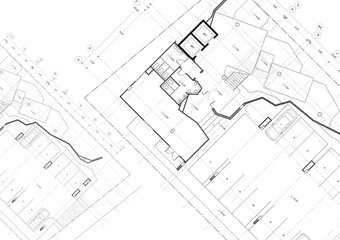 Floor plan designed building on the drawing.