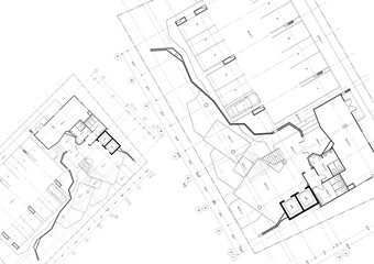 Floor plan designed building on the drawing.