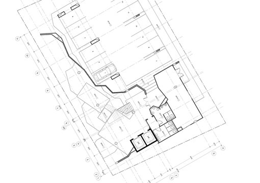 Floor plan designed building on the drawing.