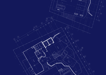 Floor plan designed building on the drawing.