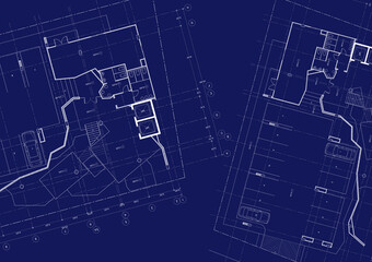 Floor plan designed building on the drawing.