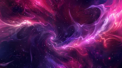 Foto op Canvas Deep purples and bright pinks converge in a cosmic abstract, suitable for astrophysics. © Muhammad
