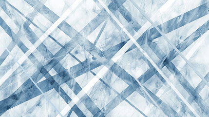 Linear geometric pattern in blues mimics crisp frost, a clean and cool 3D design. - obrazy, fototapety, plakaty